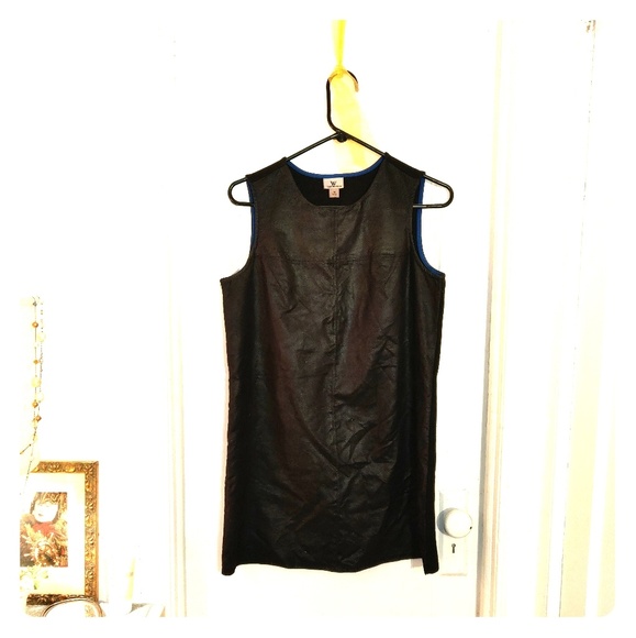 Foux Leather Top Dress - Picture 1 of 4